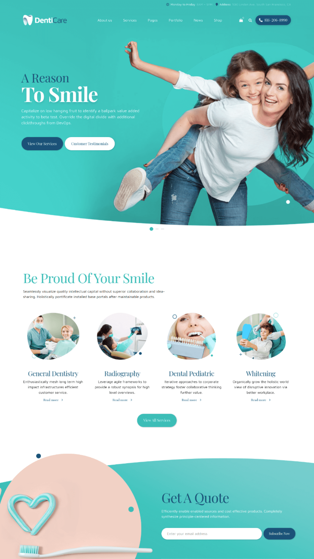 dentist web design